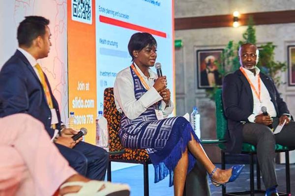 Bimpe Nkontchou answering questions at the Lagos Private Wealth Conference 25